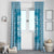 Blue Ulu Palaka Quilt Pattern Window Curtain Hawaii Culture Breadfruit - Polynesian Pride