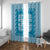 Blue Ulu Palaka Quilt Pattern Window Curtain Hawaii Culture Breadfruit - Polynesian Pride