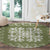 Green Ulu Palaka Quilt Pattern Round Carpet Hawaii Culture Breadfruit - Polynesian Pride