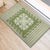 Green Ulu Palaka Quilt Pattern Rubber Doormat Hawaii Culture Breadfruit - Polynesian Pride