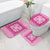 Pink Ulu Palaka Quilt Pattern Bathroom Set Hawaii Culture Breadfruit - Polynesian Pride