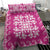 Pink Ulu Palaka Quilt Pattern Bedding Set Hawaii Culture Breadfruit - Polynesian Pride