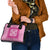 Pink Ulu Palaka Quilt Pattern Shoulder Handbag Hawaii Culture Breadfruit - Polynesian Pride