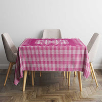 Pink Ulu Palaka Quilt Pattern Tablecloth Hawaii Culture Breadfruit - Polynesian Pride