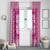Pink Ulu Palaka Quilt Pattern Window Curtain Hawaii Culture Breadfruit - Polynesian Pride