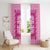 Pink Ulu Palaka Quilt Pattern Window Curtain Hawaii Culture Breadfruit - Polynesian Pride