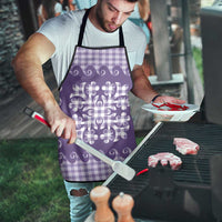 Purple Ulu Palaka Quilt Pattern Apron Hawaii Culture Breadfruit - Polynesian Pride