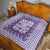 Purple Ulu Palaka Quilt Pattern Quilt Hawaii Culture Breadfruit - Polynesian Pride