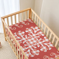 Red Ulu Palaka Quilt Pattern Baby Bed Cover Hawaii Culture Breadfruit LT9 - Polynesian Pride