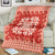 Red Ulu Palaka Quilt Pattern Blanket Hawaii Culture Breadfruit - Polynesian Pride