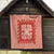 Red Ulu Palaka Quilt Pattern Quilt Hawaii Culture Breadfruit - Polynesian Pride