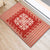 Red Ulu Palaka Quilt Pattern Rubber Doormat Hawaii Culture Breadfruit - Polynesian Pride