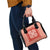 Red Ulu Palaka Quilt Pattern Shoulder Handbag Hawaii Culture Breadfruit - Polynesian Pride