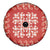 Red Ulu Palaka Quilt Pattern Spare Tire Cover Hawaii Culture Breadfruit - Polynesian Pride