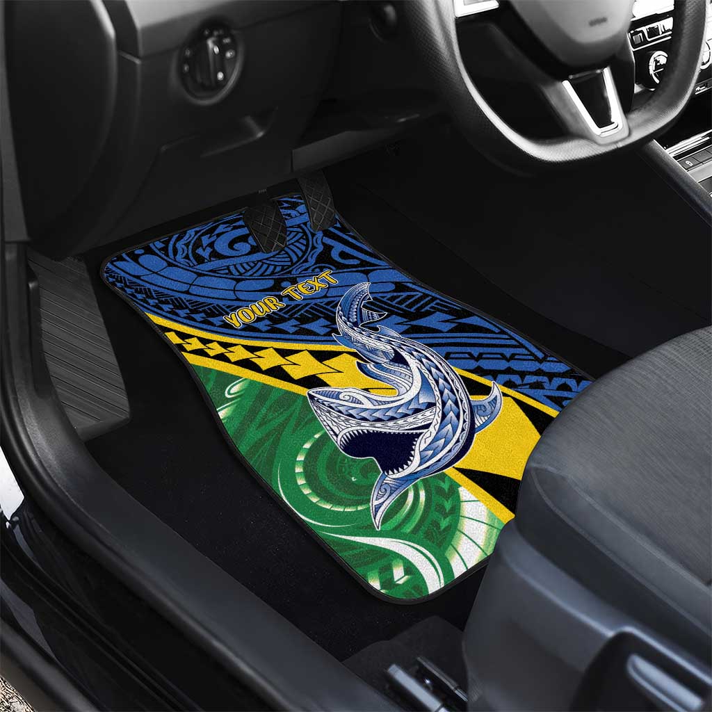 Personalised Crocodile and Shark Solomon Islands Car Mats Polynesian Tribal Tattoo LT9 - Polynesian Pride