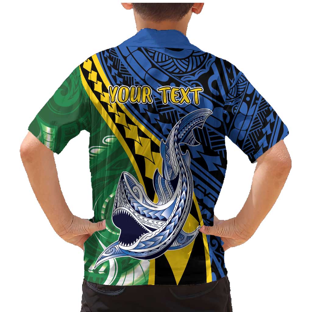 Personalised Crocodile and Shark Solomon Islands Family Matching Mermaid Dress and Hawaiian Shirt Polynesian Tribal Tattoo LT9 - Polynesian Pride