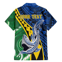 Personalised Crocodile and Shark Solomon Islands Family Matching Mermaid Dress and Hawaiian Shirt Polynesian Tribal Tattoo LT9 - Polynesian Pride
