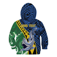 Personalised Crocodile and Shark Solomon Islands Kid Hoodie Polynesian Tribal Tattoo LT9 - Polynesian Pride