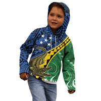 Personalised Crocodile and Shark Solomon Islands Kid Hoodie Polynesian Tribal Tattoo LT9 - Polynesian Pride