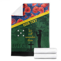 Personalised Solomon Islands Remembrance Day Blanket We Will Remember Them with Camouflage Style