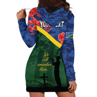 Personalised Solomon Islands Remembrance Day Hoodie Dress We Will Remember Them with Camouflage Style LT9 - Polynesian Pride