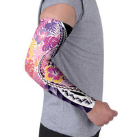 Aloha Vintage Hibiscus Lei Seamless Pattern Arm Sleeves - Polynesian Pride