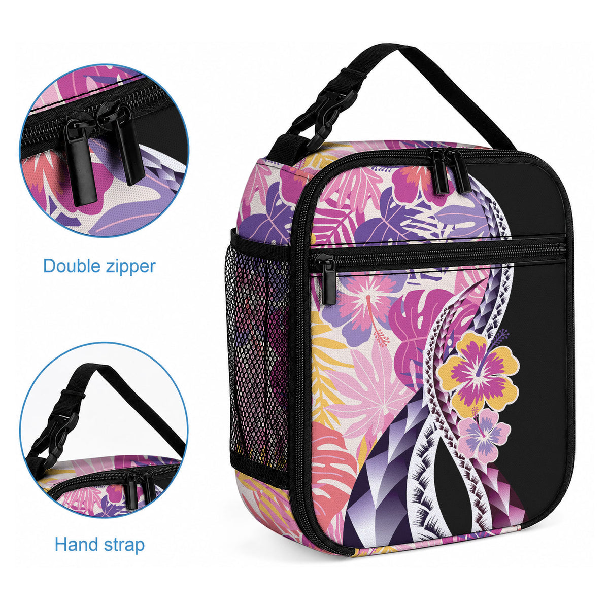 Aloha Vintage Hibiscus Lei Seamless Pattern Lunch Bag LT9 - Polynesian Pride
