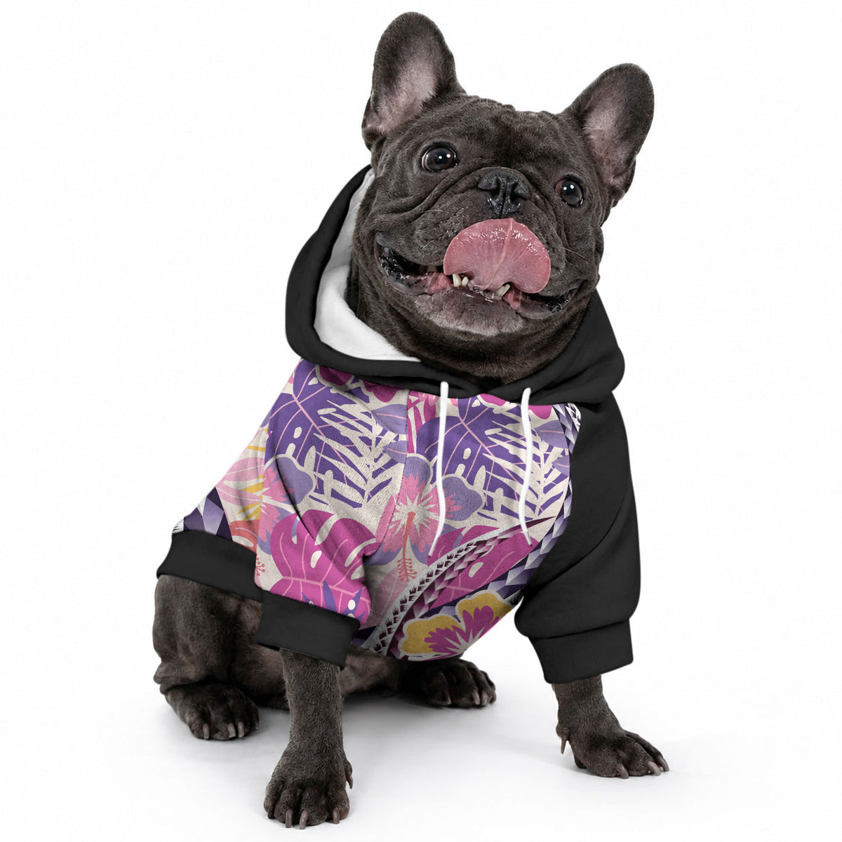 Aloha Vintage Hibiscus Lei Seamless Pattern Pet Hoodie LT9 - Polynesian Pride