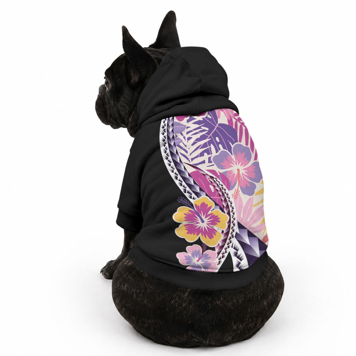 Aloha Vintage Hibiscus Lei Seamless Pattern Pet Hoodie LT9 - Polynesian Pride