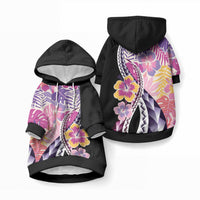 Aloha Vintage Hibiscus Lei Seamless Pattern Pet Hoodie LT9 Pullover Pink - Polynesian Pride