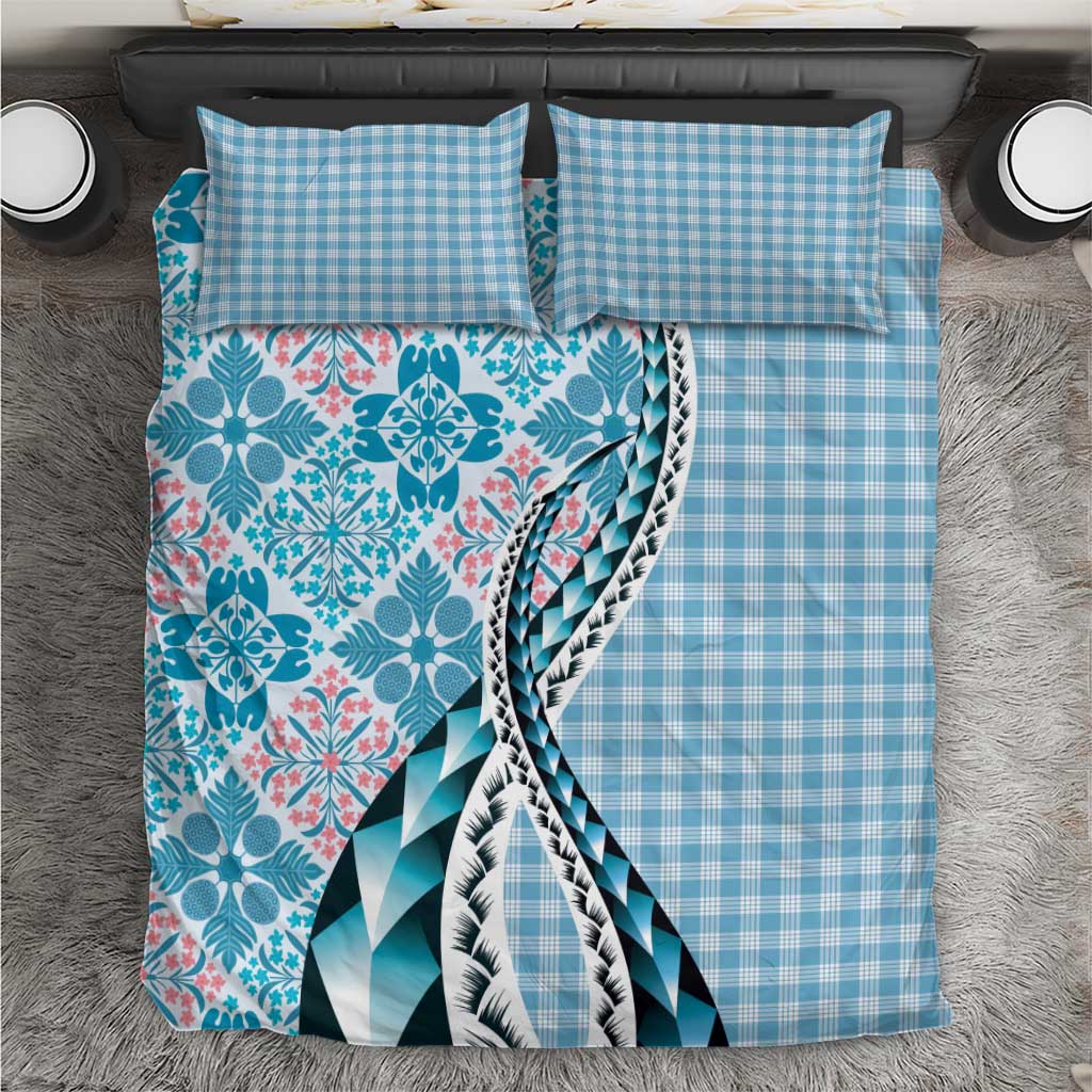 Aloha Vintage Palaka Floral Hawaiian Quilt Bedding Set Uliuli Motif - Polynesian Pride