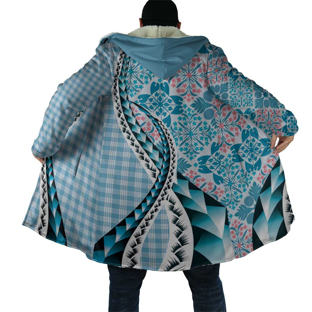 Aloha Vintage Palaka Floral Hawaiian Quilt Cloak Uliuli Motif - Polynesian Pride