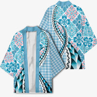 Aloha Vintage Palaka Floral Hawaiian Quilt Kimono Uliuli Motif LT9 - Polynesian Pride