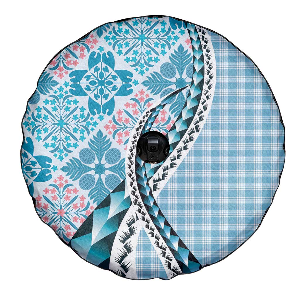 Aloha Vintage Palaka Floral Hawaiian Quilt Spare Tire Cover Uliuli Motif - Polynesian Pride