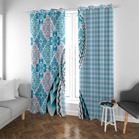 Aloha Vintage Palaka Floral Hawaiian Quilt Window Curtain Uliuli Motif - Polynesian Pride