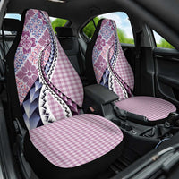 Aloha Vintage Palaka Floral Hawaiian Quilt Car Seat Cover Akala Motif - Polynesian Pride