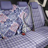Aloha Vintage Palaka Floral Hawaiian Quilt Back Car Seat Cover Poni Motif - Polynesian Pride