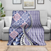Aloha Vintage Palaka Floral Hawaiian Quilt Blanket Poni Motif LT9 - Polynesian Pride