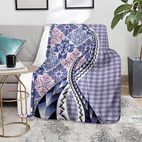 Aloha Vintage Palaka Floral Hawaiian Quilt Blanket Poni Motif LT9 - Polynesian Pride