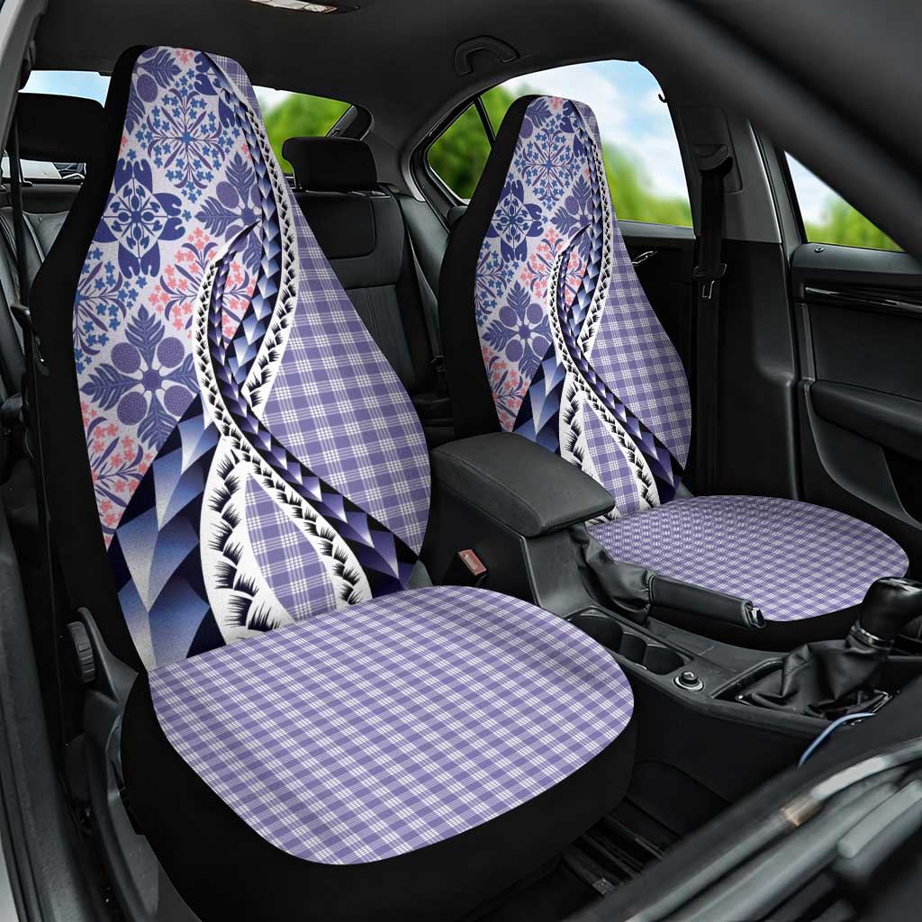 Aloha Vintage Palaka Floral Hawaiian Quilt Car Seat Cover Poni Motif - Polynesian Pride