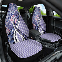 Aloha Vintage Palaka Floral Hawaiian Quilt Car Seat Cover Poni Motif - Polynesian Pride