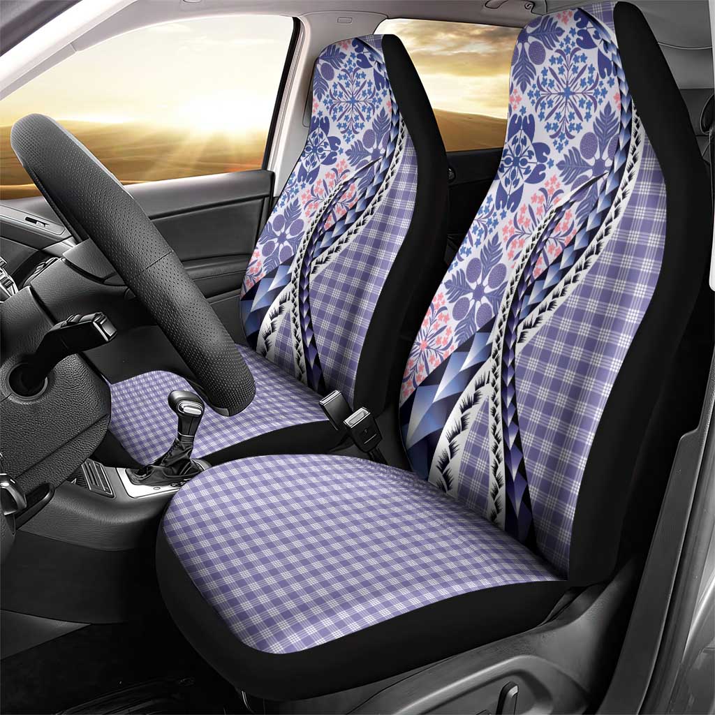 Aloha Vintage Palaka Floral Hawaiian Quilt Car Seat Cover Poni Motif - Polynesian Pride