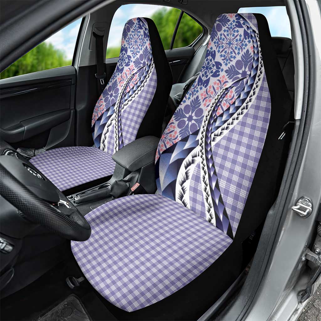 Aloha Vintage Palaka Floral Hawaiian Quilt Car Seat Cover Poni Motif - Polynesian Pride