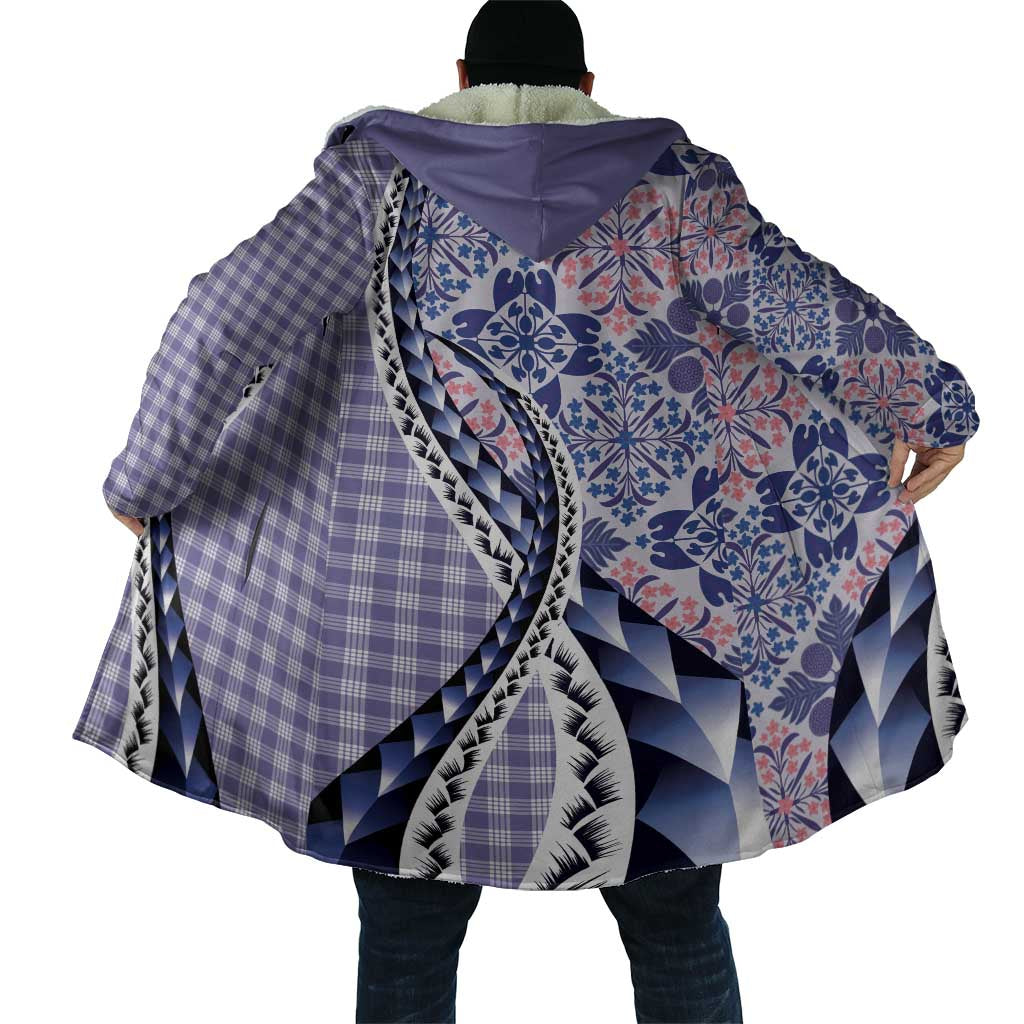 Aloha Vintage Palaka Floral Hawaiian Quilt Cloak Poni Motif - Polynesian Pride