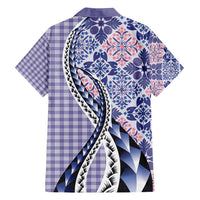 Aloha Vintage Palaka Floral Hawaiian Quilt Family Matching Summer Maxi Dress and Hawaiian Shirt Poni Motif LT9 - Polynesian Pride