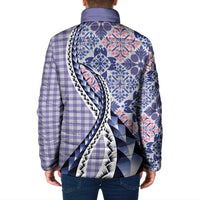 Aloha Vintage Palaka Floral Hawaiian Quilt Padded Jacket Poni Motif - Polynesian Pride