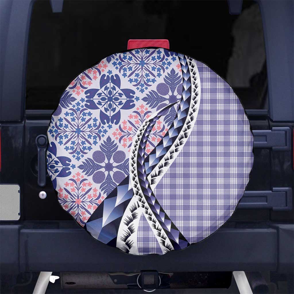 Aloha Vintage Palaka Floral Hawaiian Quilt Spare Tire Cover Poni Motif - Polynesian Pride