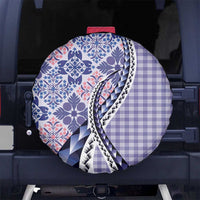 Aloha Vintage Palaka Floral Hawaiian Quilt Spare Tire Cover Poni Motif - Polynesian Pride