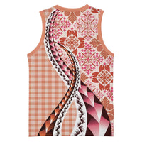 Aloha Vintage Palaka Floral Hawaiian Quilt Basketball Jersey Ulaula Motif - Polynesian Pride