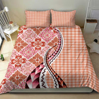 Aloha Vintage Palaka Floral Hawaiian Quilt Bedding Set Ulaula Motif LT9 - Polynesian Pride